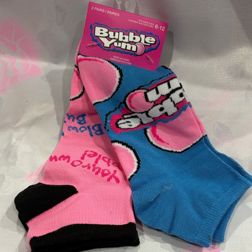 Bright and Colorful Bubble Yum Ankle Socks